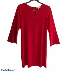 Michael Kors red bell sleeve dress, medium